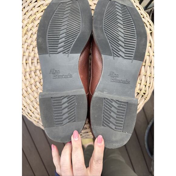 Allen Edmonds Worthingtons Cognac Brown Pebbled Leather Chukka Ankle Boots 15D - Picture 15 of 16